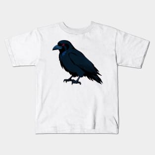 Cute little Crow with Red Eyes Kids T-Shirt